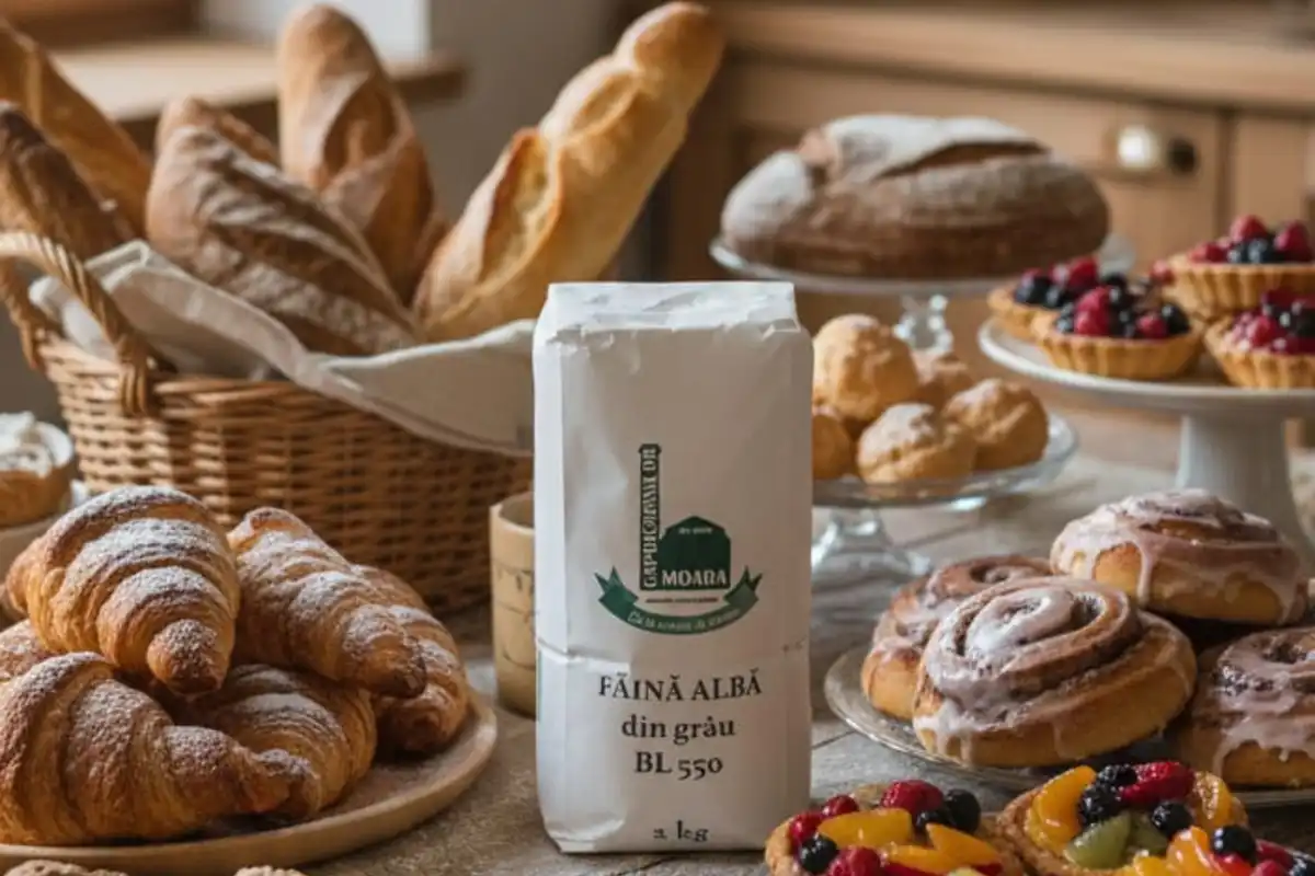 făină albă de grâu ambalată la 2 kg